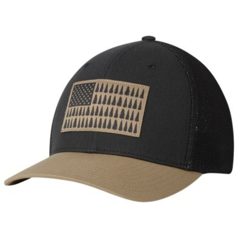 Columbia Men's Mesh Tree Flag Baseball Hat Grey Small Medium