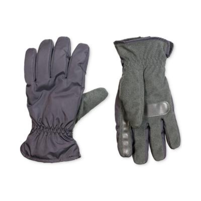 Isotoner Signature Men's Insulated Water Repellent Active Gloves Grey XL