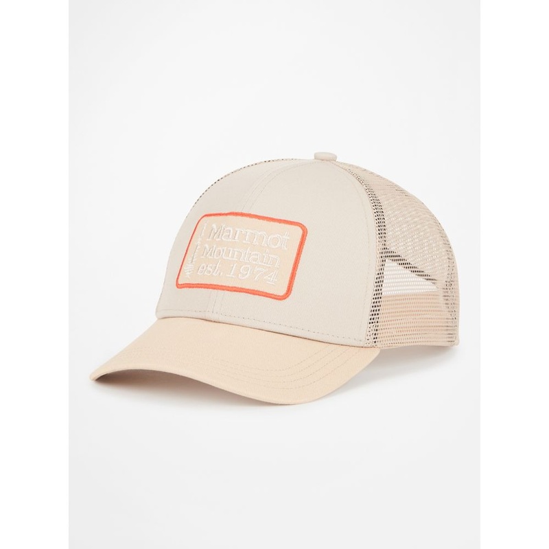 Marmot Mens Retro Trucker Hat Sandbar Shetland Beige