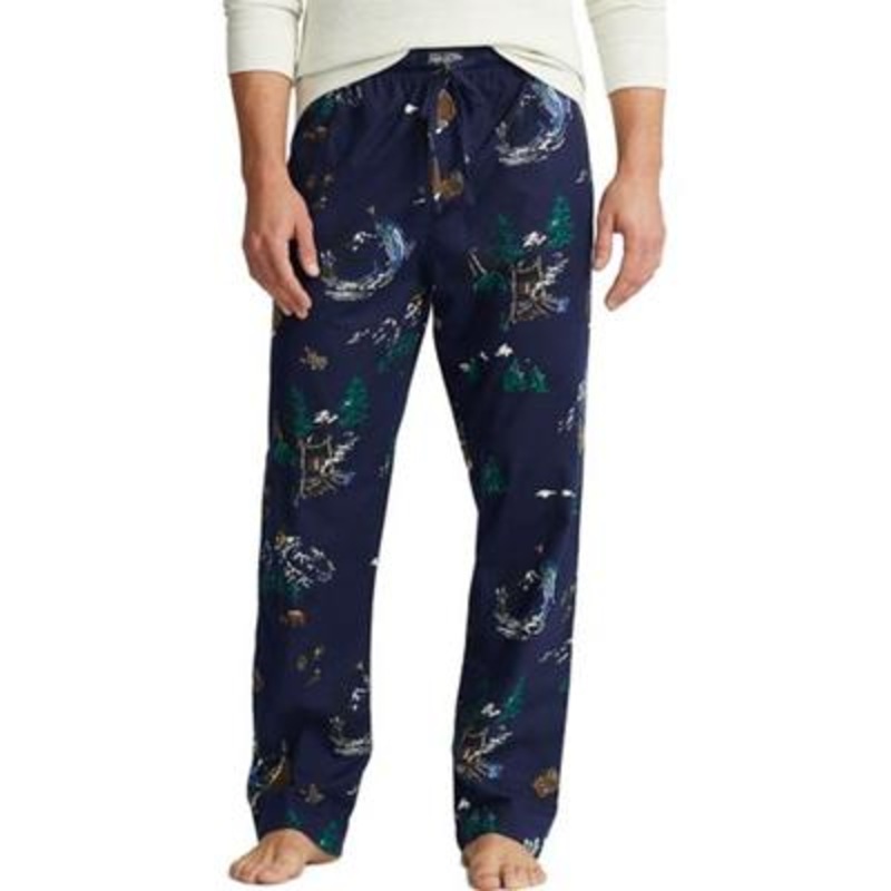 Polo Ralph Lauren Men's Flannel Sleep Pajama Pants Dark Blue XL