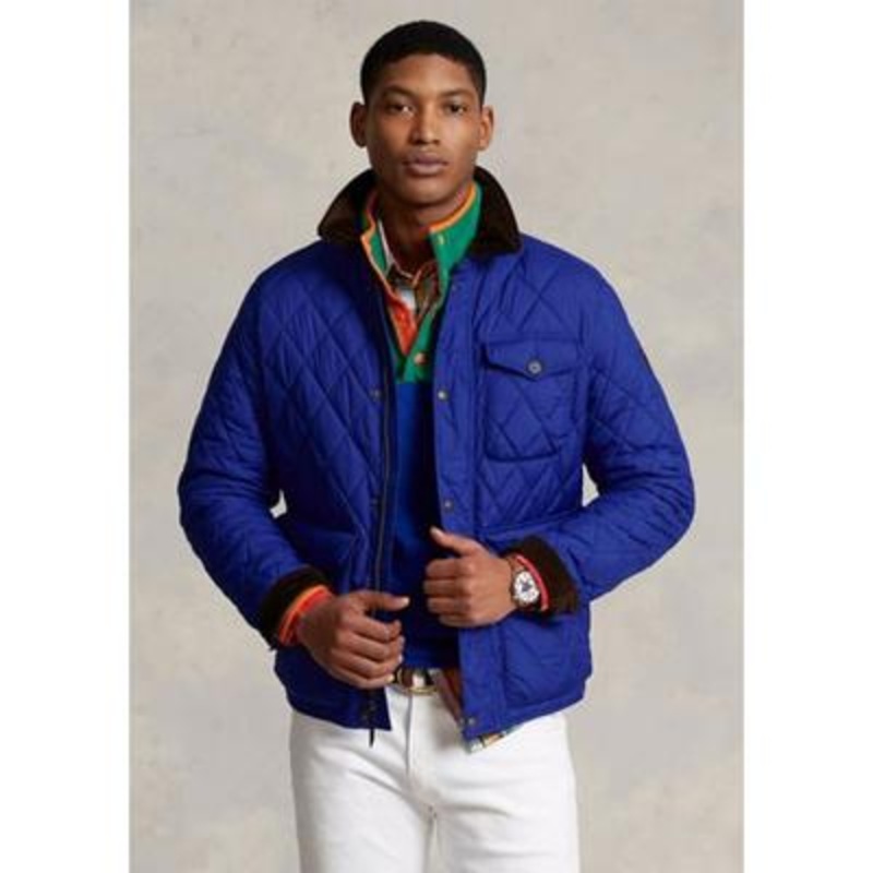 Polo Ralph Lauren Men's Water-Repellent Quilted Jacket XXL Heritage Royal Blue