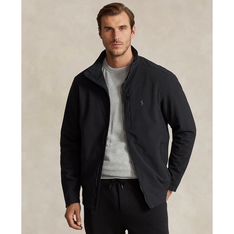 Polo Ralph Lauren Mens Big Tall Water-Repellent Softshell Jacket 2XLT 2LT Black