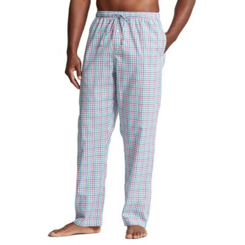 Polo Ralph Lauren Mens Plaid Pajama Sleep Pants Blue Multi Large