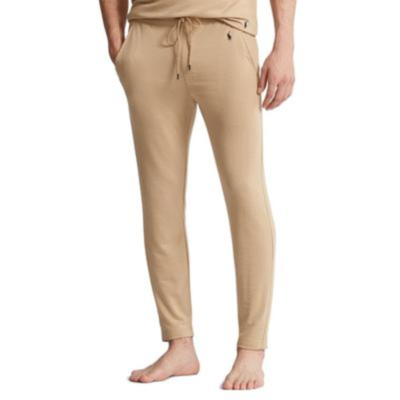 Polo Ralph Lauren Mens Terry Cloth Pajama Pants Medium Beige / Tan