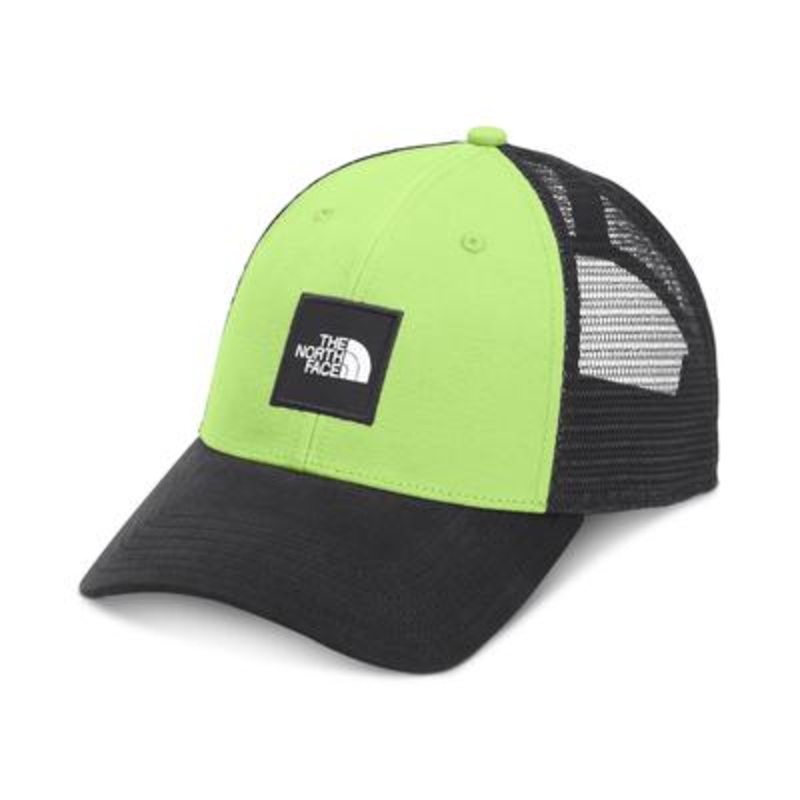 The North Face Mens Box Logo Trucker Hat Black Green