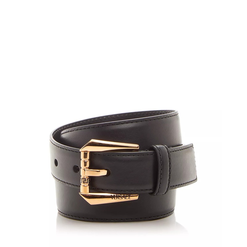 Versace Men's Leather Belt Size EU 80 US 32 Black