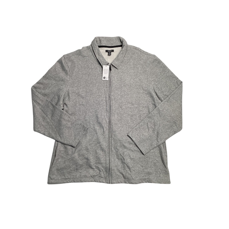 Alfani Mens Zip Front Harrington Jacket Cement Grey Heather Small