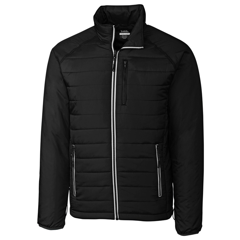 Cutter & Buck Men's Barlow Zipper Pass Puffer Jacket 3XLt 3XT 3XL Tall Black