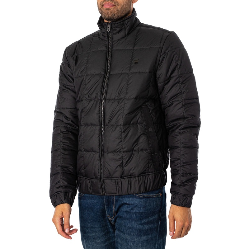 G Star Men's Meefic Quilted Puffer Jacket Medium Black