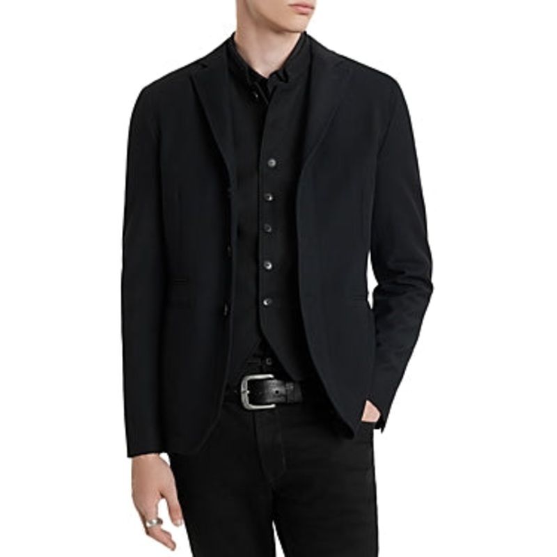 John Varvatos Mens Colden Jacket Sport Coat EU 52R Us 42R Black