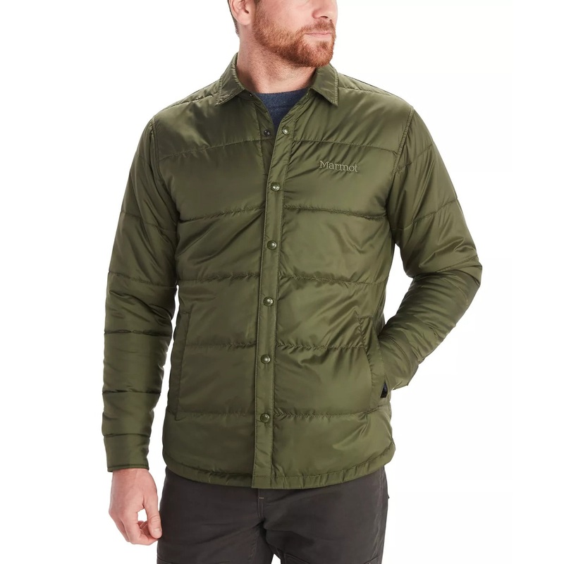 Marmot Mens Snap Up Rye Puffer Jacket Medium Green Nori