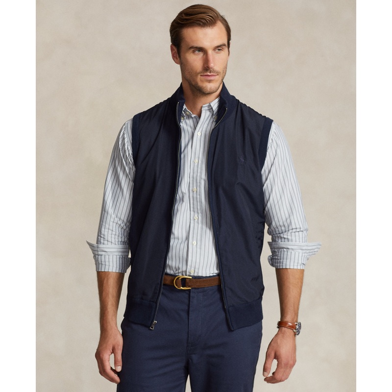 Polo Ralph Lauren Big & Tall  Hybrid Sweater Vest Jacket XLT Navy Blue