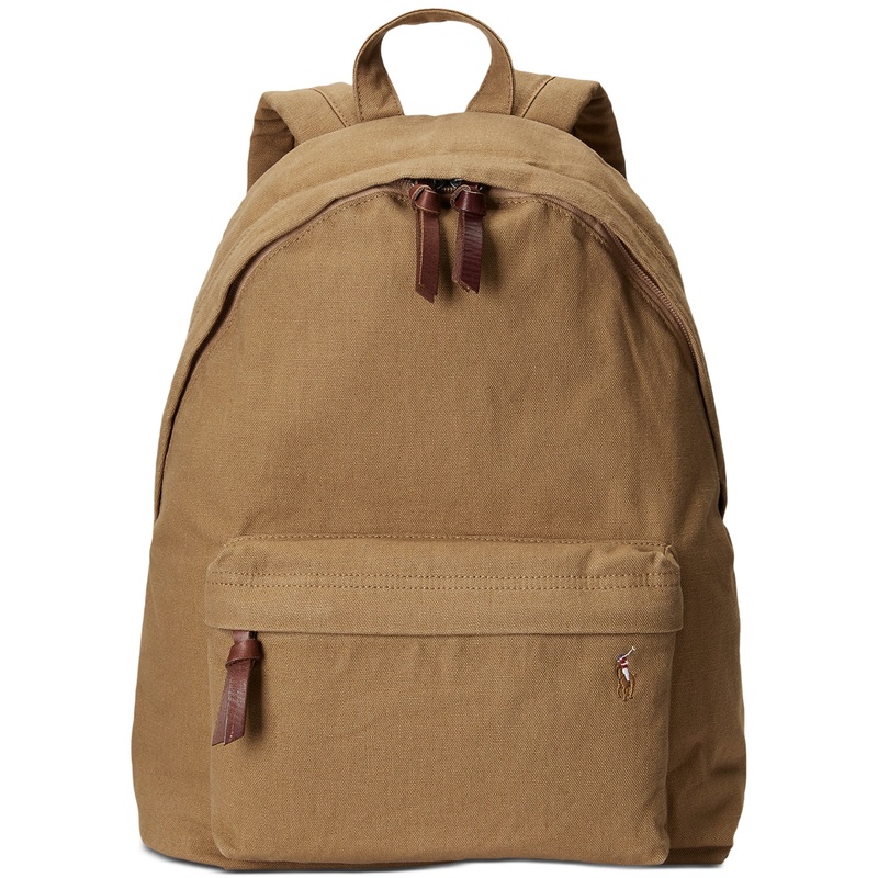 Polo Ralph Lauren Men's Canvas Backpack  Rustic Tan Brown