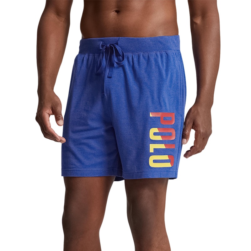 Polo Ralph Lauren Mens Pajama Sleep Shorts Rugby Royal Blue Large