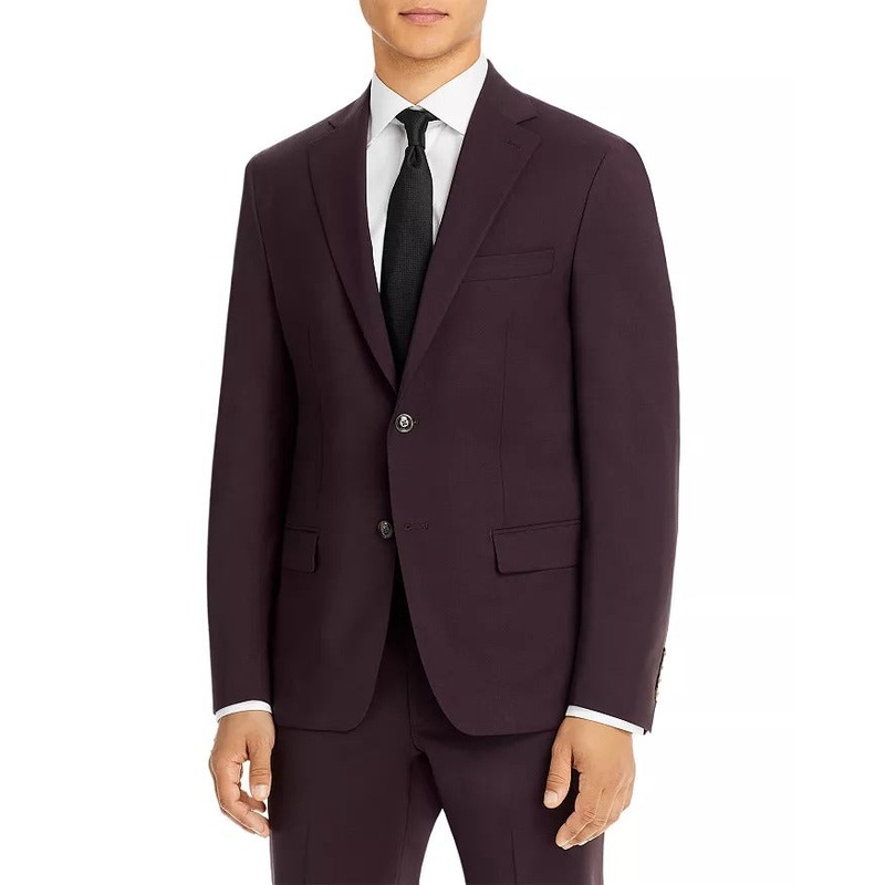Robert Graham Wool & Mohair Slim Fit Suit Jacket 40R Wine Burgundy Red