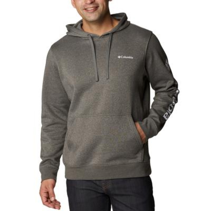 Columbia Mens Sweatshirt Fitness Pullover Hoodie Grey Medium