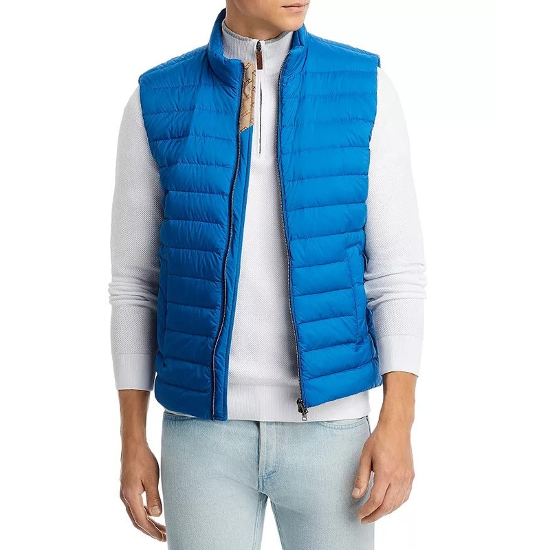 Herno Nuage Nylon Quilted Down Vest EU 54 US 44 Turquoise Blue