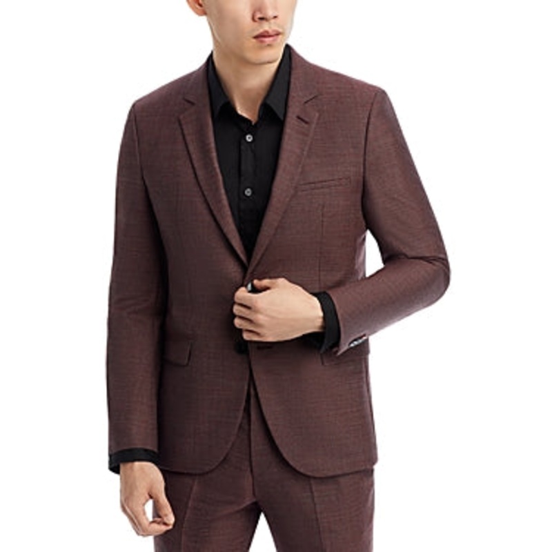 HUGO BOSS Arti Birdseye Extra Slim Fit Suit Jacket 42R Brown
