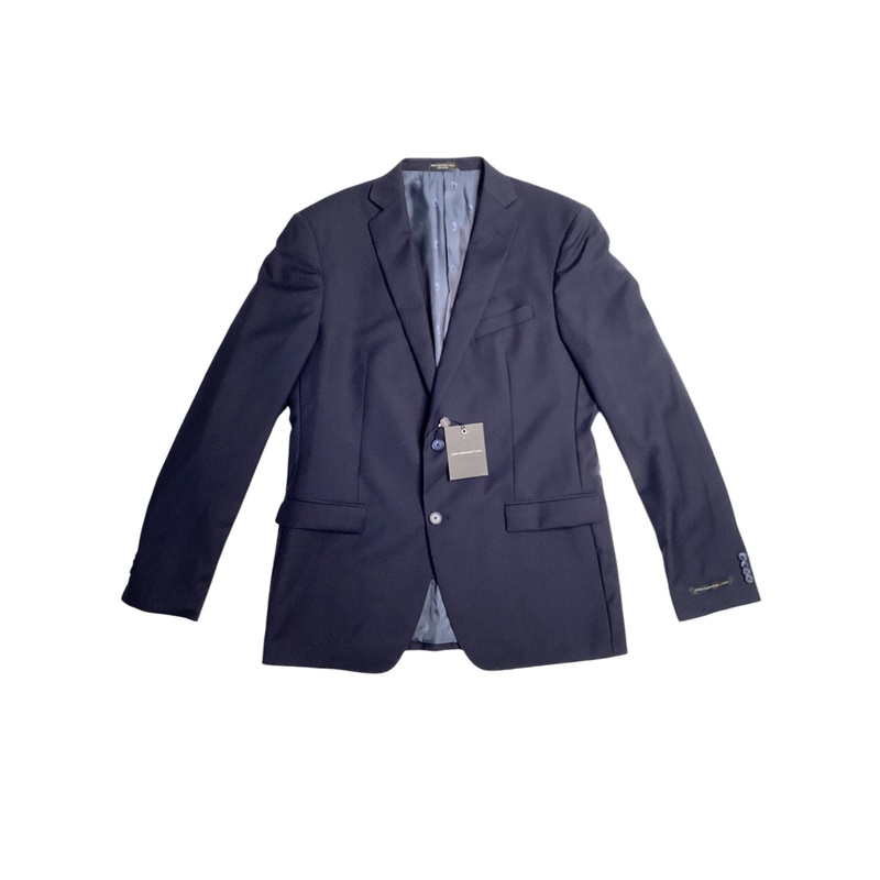 John Varvatos Star USA Men's Slim Fit Solid Wool Suit Jacket 44L Navy Blue