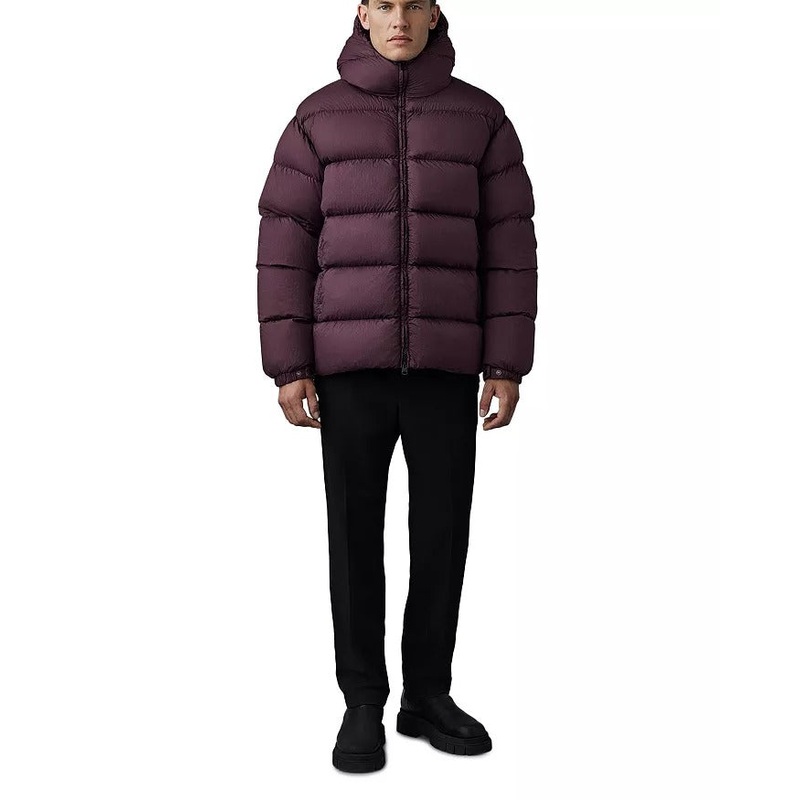 Mackage Mens Adelmo-Lc Nylon Quilted Hooded Down Jacket Size 44 / Large / XL Garnet
