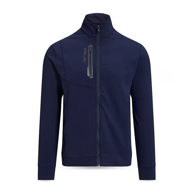 Polo Ralph Lauren RLX Mens Performance Jersey Zip Jacket XL Navy Blue