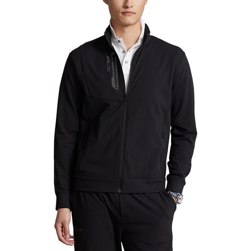 Polo Ralph Lauren RLX Mens Performance Zip-Front Jersey Jacket Small Black