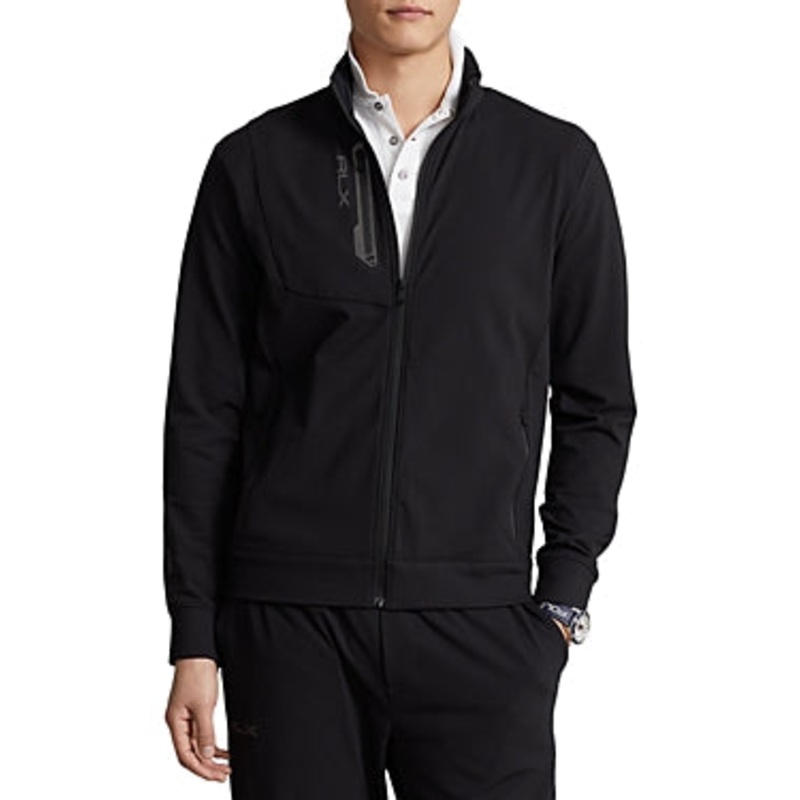 Polo Ralph Lauren RLX Mens Performance Zip-Front Jersey Jacket XXL 2XL Black
