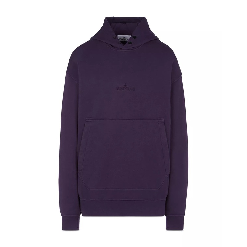 Stone Island Mens Garment Dyed Hoodie Sweatshirt XL Purple