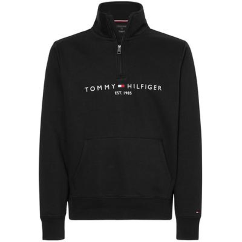 Tommy Hilfiger Men's Logo Mock Neck Sweatshirt Black XS