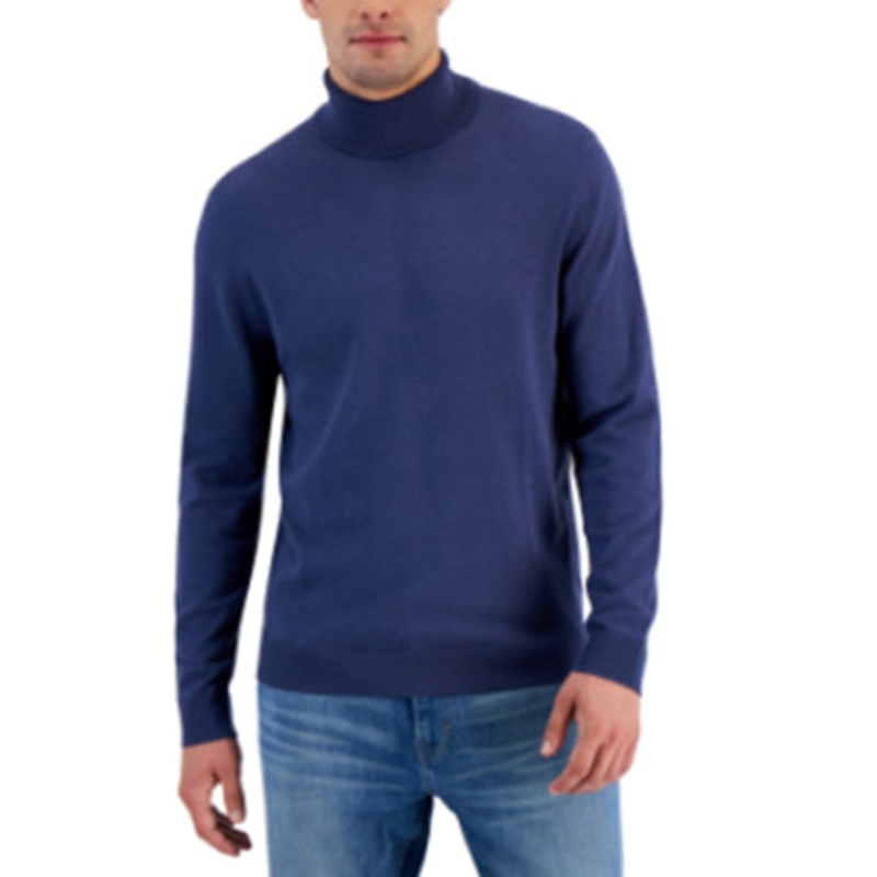 Alfani Mens Dark Blue Turtleneck Sweater XXL 2XL