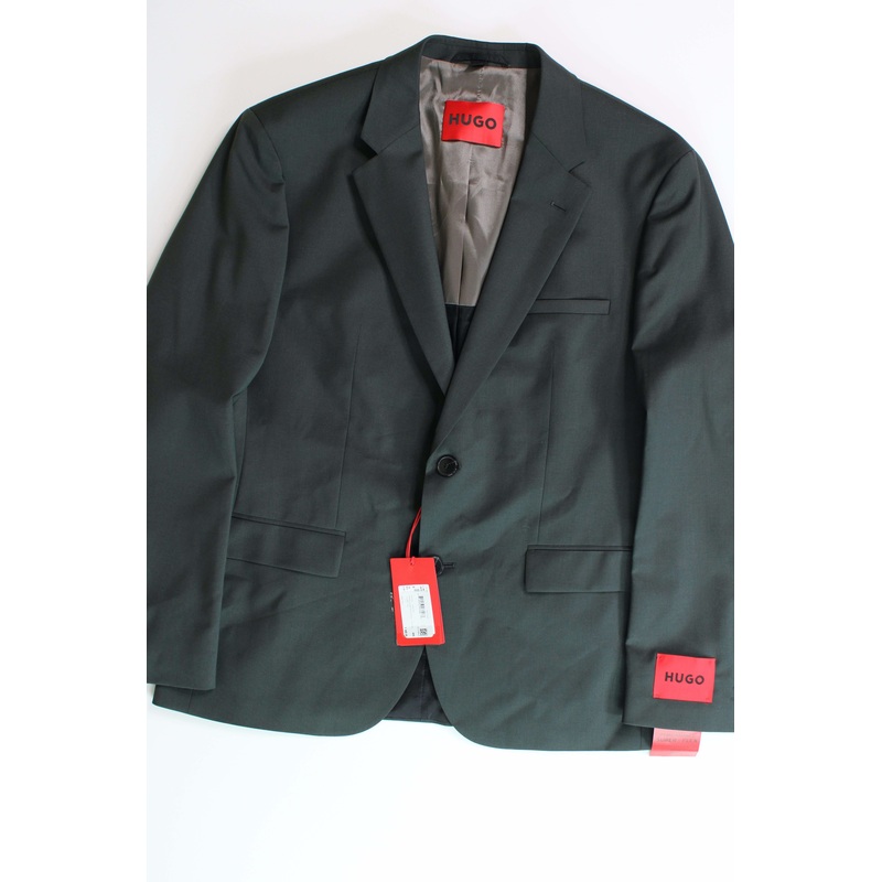 HUGO BOSS Men's Suit Jacket Dark Green 38S Modern-Fit Super Flex