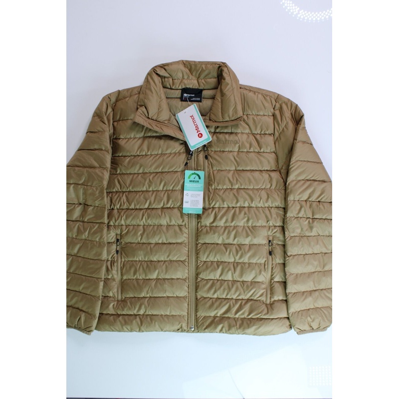 Marmot Men's HIghlander Down Puffer Jacket Large Shetland Tan
