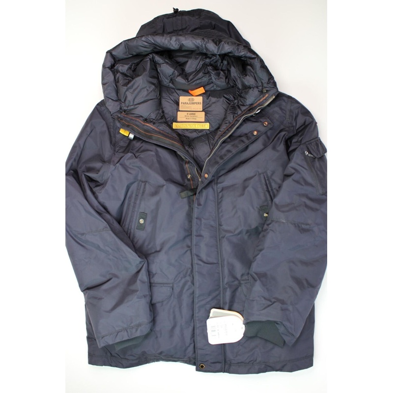 Parajumpers Mens Right Hand 730-Fill Power Down Jacket Coat XL Pencil Black