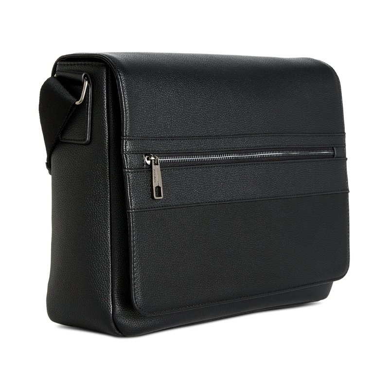Alfani Mens Messenger Bag Black