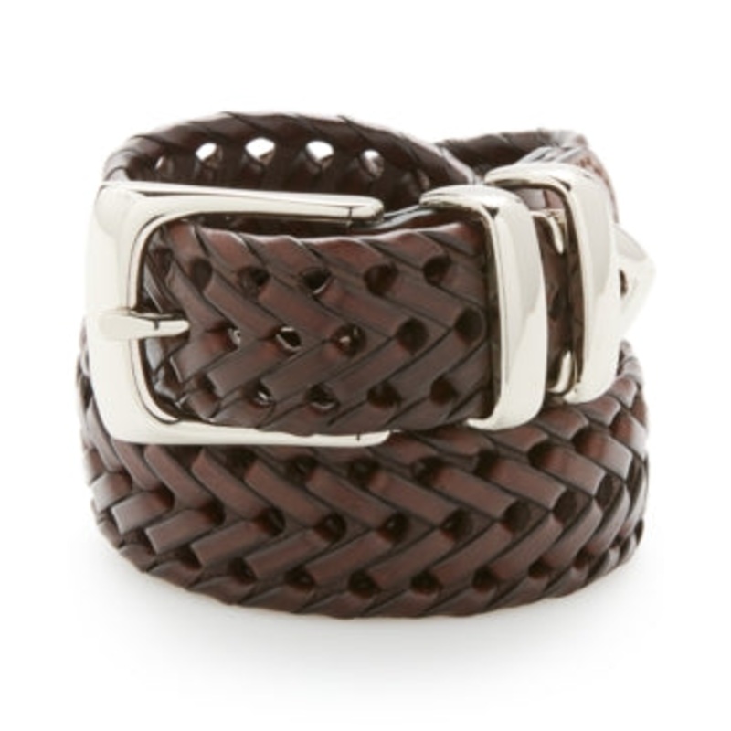 Perry Ellis Portfolio Braided Brown Belt Size 32