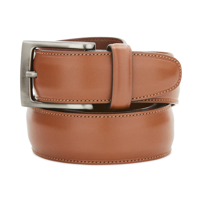 Perry Ellis Portfolio Men's Brown Leather Dress Belt Small  30 32