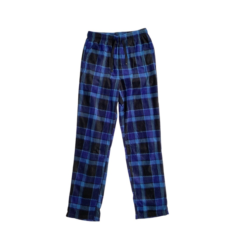 Perry Ellis Portfolio Mens Fleece Pajama Pants Blue Small