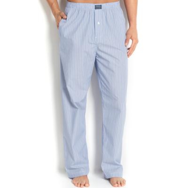 Polo Ralph Lauren Mens Big & Tall Polo Player Andrew Stripe Sleep Pants Blue 3XL