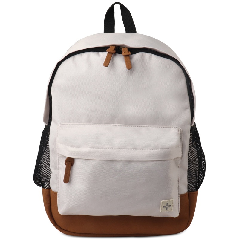 Sun Stone Mens Riley Solid Backpack Bag White Black