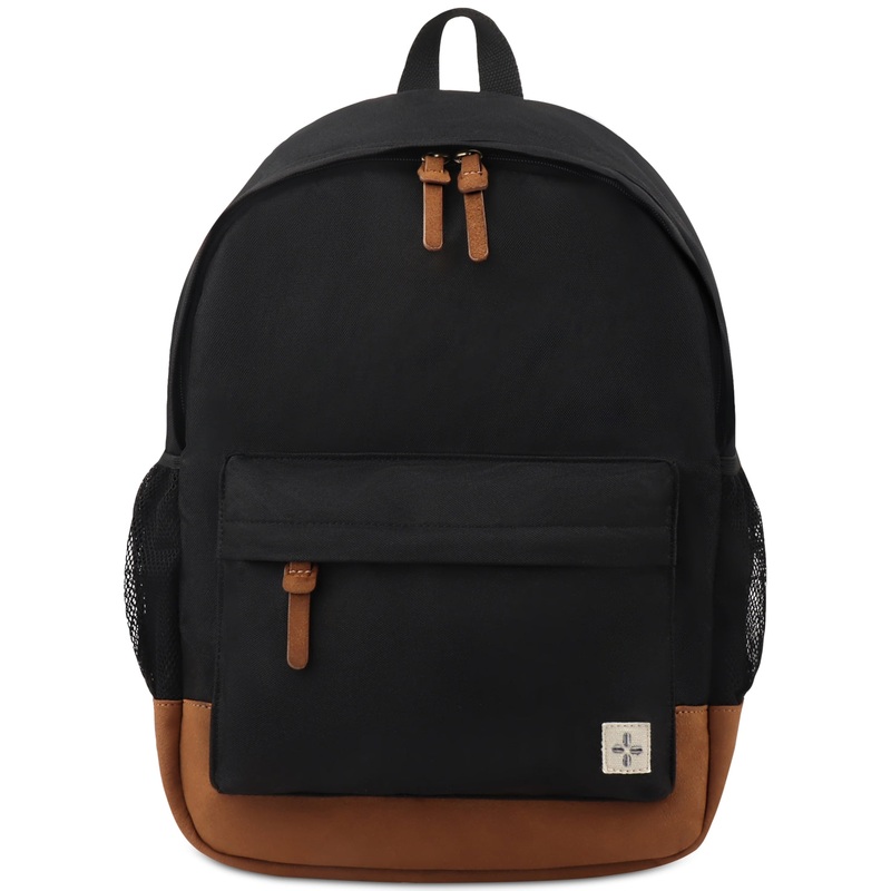 Sun Stone Mens Riley Solid Black Backpack