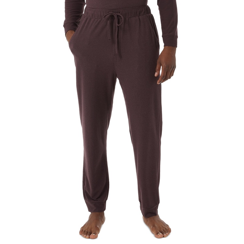 32 Degrees Men's Plush Heat Pajama Pants Plum Purple Large