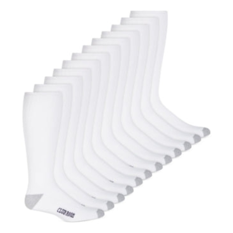Club Room Men's 12 Pack Over the Calf Socks White One Size