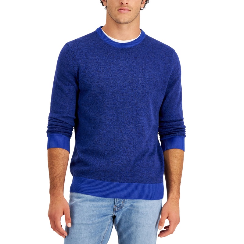 Club Room Mens Crewneck Pullover Sweater Royal Blue XL