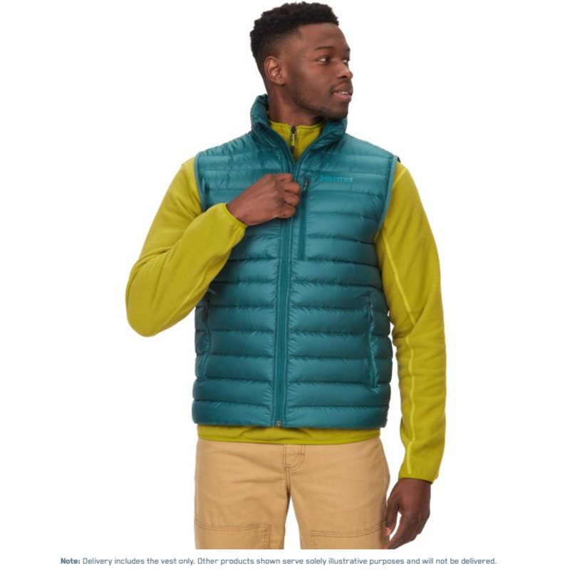 Marmot Mens Highlander Full Zip Puffer Vest Dark Jungle Green Large