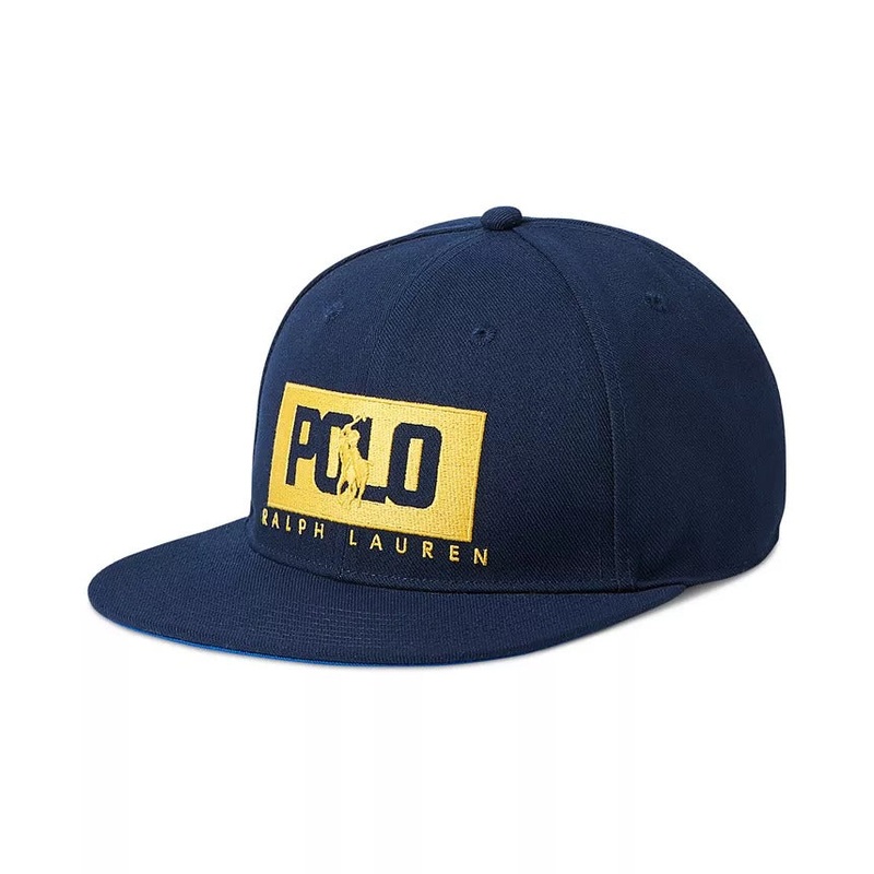 Ralph Lauren Polo Mens Twill Ball Cap Baseball Hat Adjustable Navy Blue