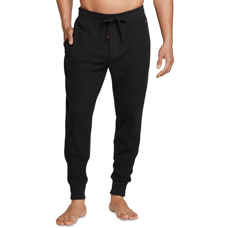Tommy Hilfiger Mens Waffle Knit Pajama Pants Black XXL