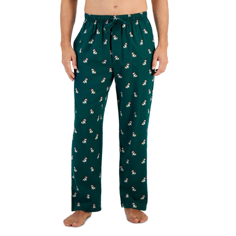 Club Room Men's Flannel Pajama Pants Eden Green XL