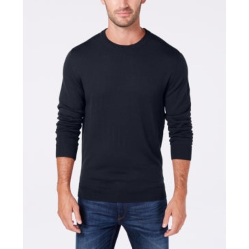 Club Room Men's Regular Fit Crewneck Sweater Navy XL