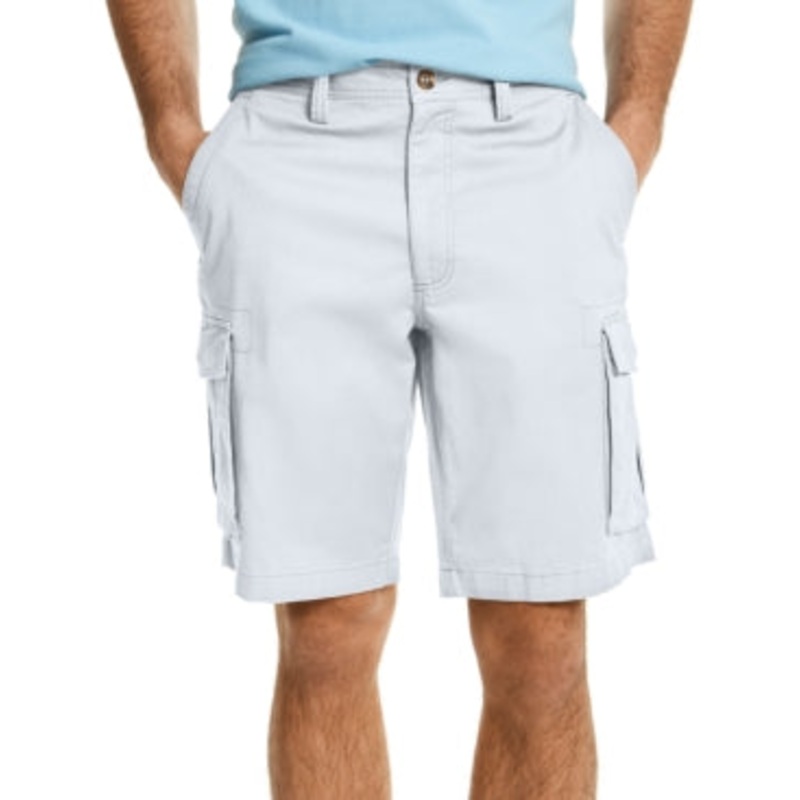 Club Room Mens Stretch Cargo Shorts Bright White 34