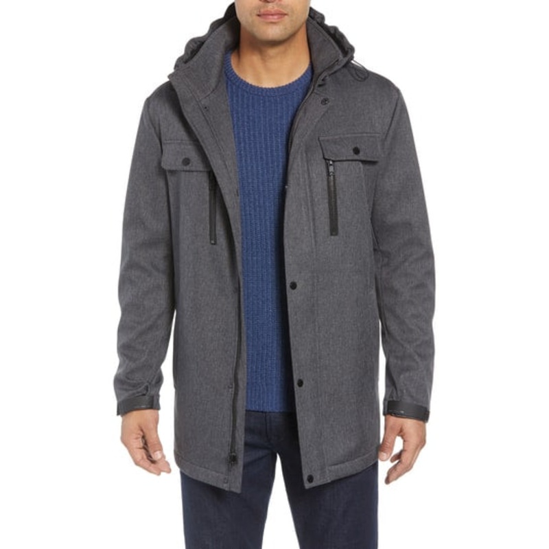 Marc New York Men's Doyle Hooded Jacket Medium Dark Grey